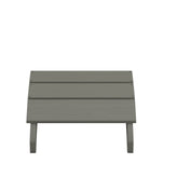 Sawyer Modern Commercial Grade All-Weather Poly Resin Wood Adirondack Ottoman Foot Rest in Gray