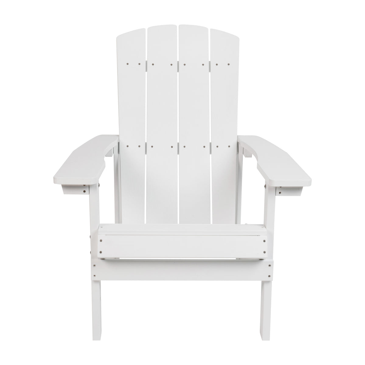 Charlestown Commercial All-Weather Poly Resin Wood Adirondack Chair in White