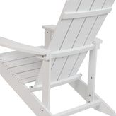 Charlestown Commercial All-Weather Poly Resin Wood Adirondack Chair in White