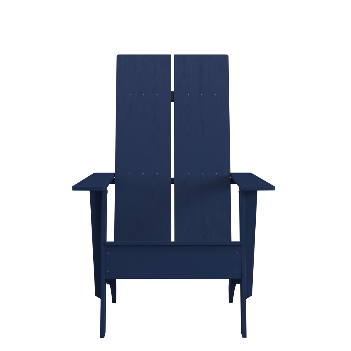 Sawyer Modern Commercial All-Weather Poly Resin Wood Adirondack Chair in Navy