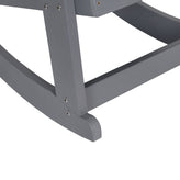 Savannah Commercial Grade All-Weather Poly Resin Wood Adirondack Rocking Chair with Rust Resistant Stainless Steel Hardware in Gray - Set of 2