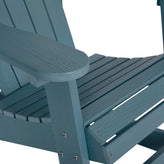 Savannah Commercial Grade All-Weather Poly Resin Wood Adirondack Rocking Chair with Rust Resistant Stainless Steel Hardware in Sea Foam
