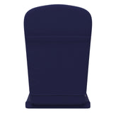 Charlestown Set of 2 All Weather Indoor/Outdoor High Back Adirondack Chair Cushions, Patio Furniture Replacement Cushions - Blue