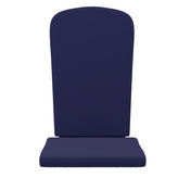 Charlestown Set of 2 All Weather Indoor/Outdoor High Back Adirondack Chair Cushions, Patio Furniture Replacement Cushions - Blue