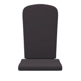Charlestown Set of 2 All Weather Indoor/Outdoor High Back Adirondack Chair Cushions, Patio Furniture Replacement Cushions - Gray