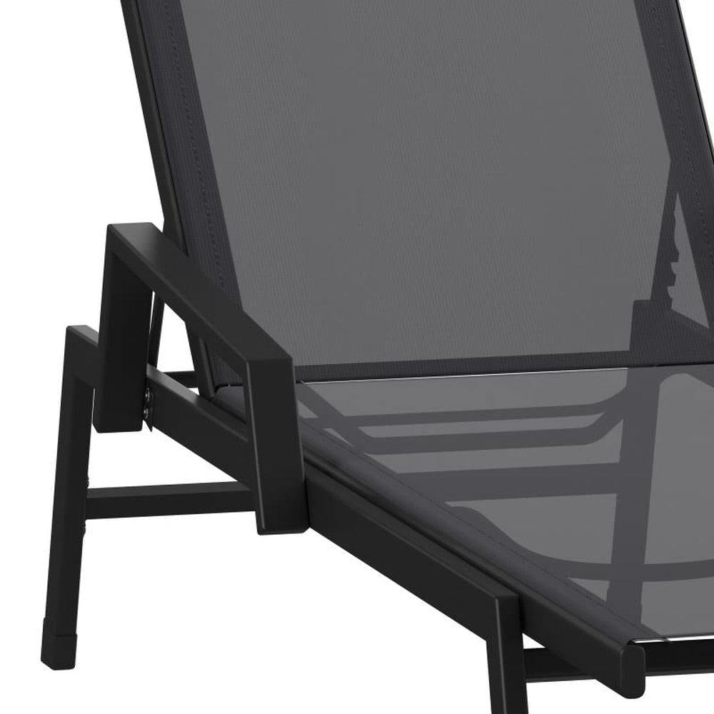 Brazos Adjustable Outdoor Chaise Lounge Chair with Arms