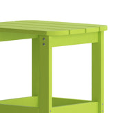 Charlestown Tiered Commercial Poly Resin Adirondack Side Table - Lime Green - All-Weather - Indoor/Outdoor