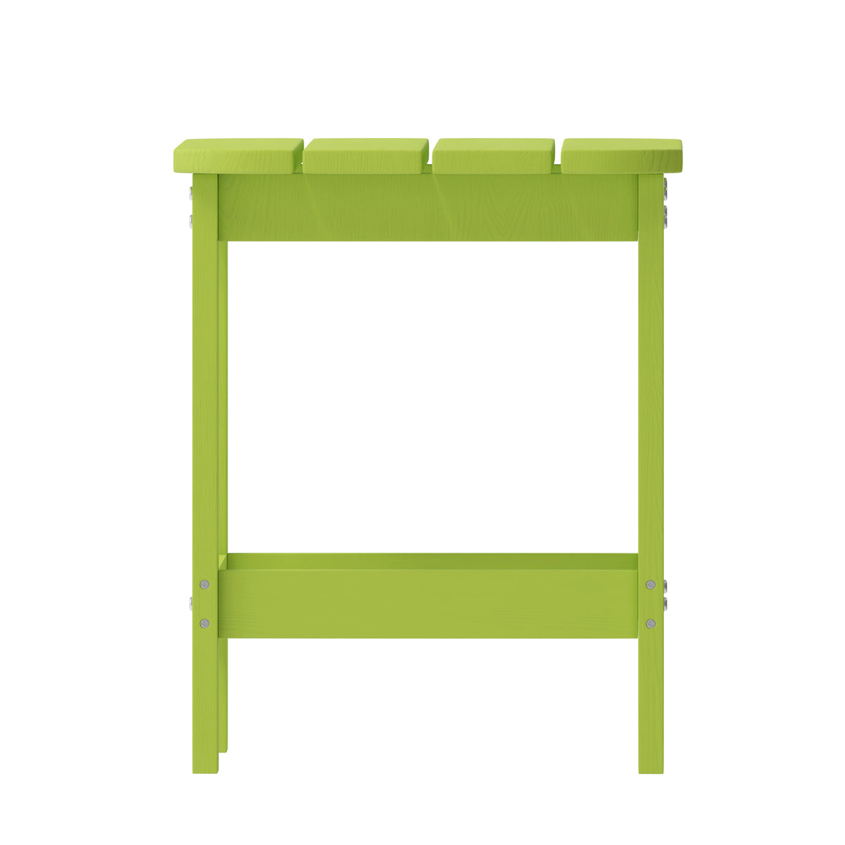 Charlestown Tiered Commercial Poly Resin Adirondack Side Table - Lime Green - All-Weather - Indoor/Outdoor