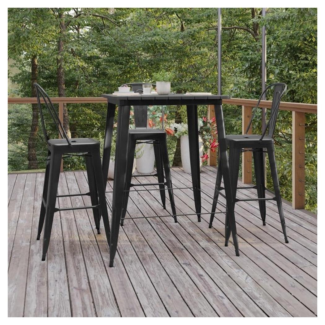 Declan Commercial Outdoor Bar Height Table – Restaurant Furniture Plus