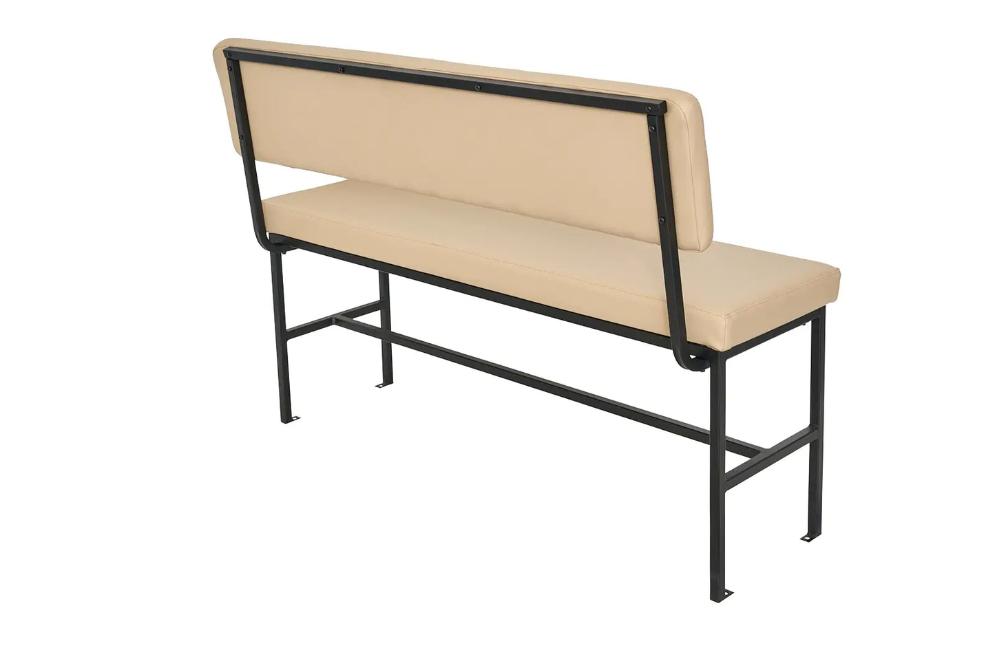 Meghan 2-Seat Bolt-Down Upholstered Bench with Back