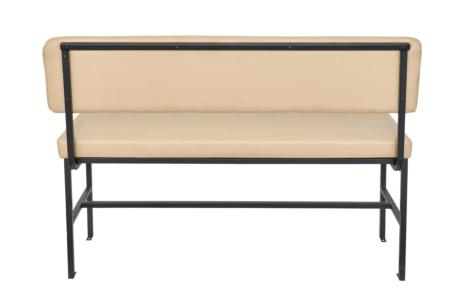 Meghan 2-Seat Bolt-Down Upholstered Bench with Back