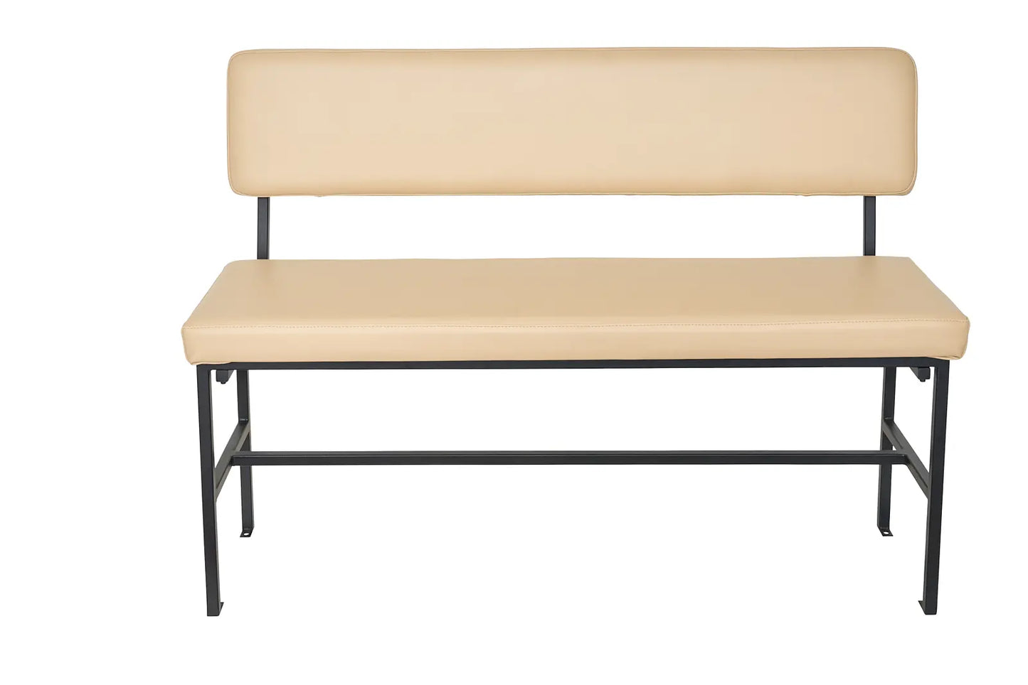 Meghan 2-Seat Bolt-Down Upholstered Bench with Back