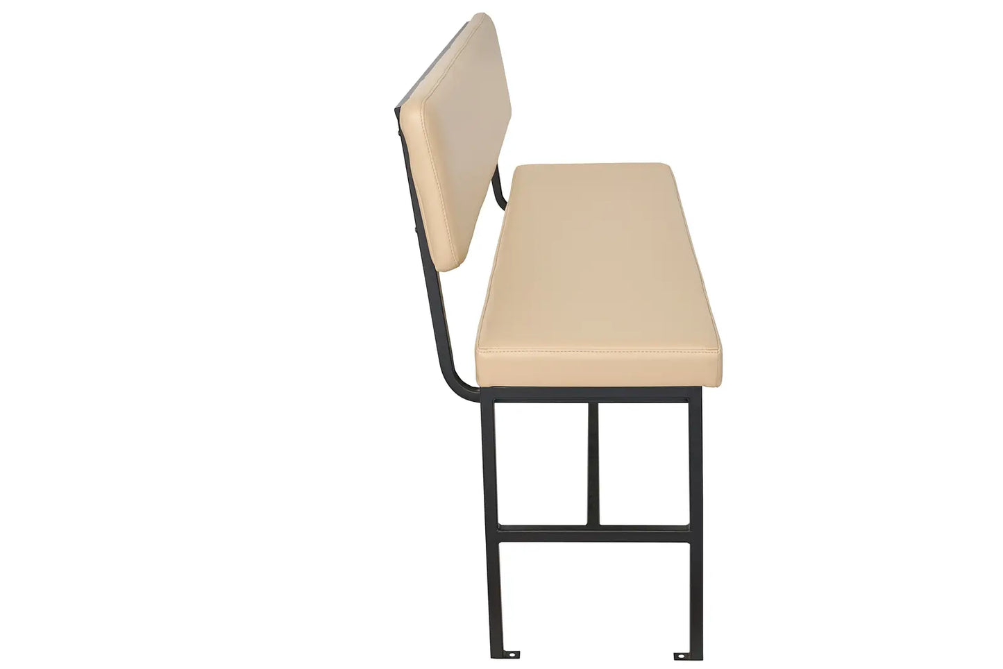 Meghan 2-Seat Bolt-Down Upholstered Bench with Back