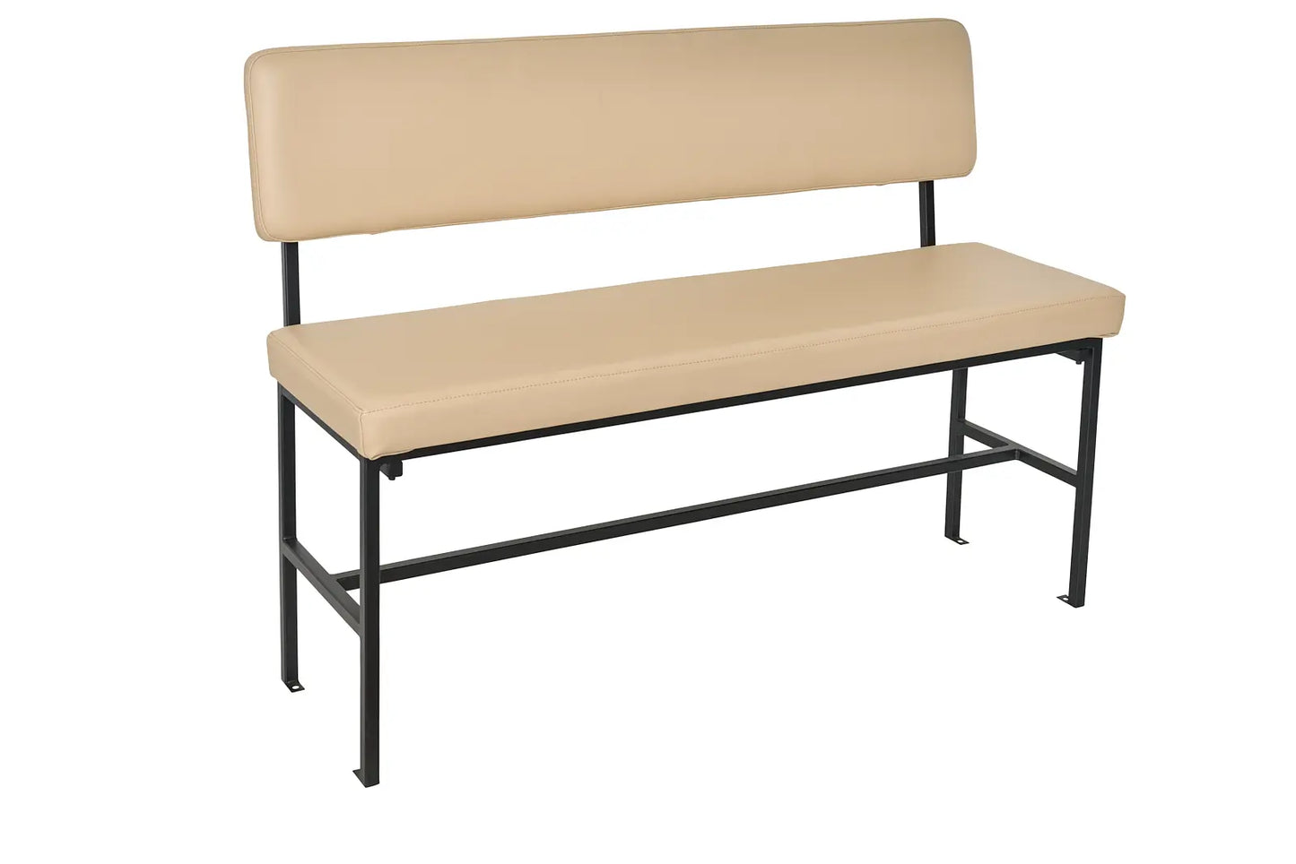 Meghan 2-Seat Bolt-Down Upholstered Bench with Back