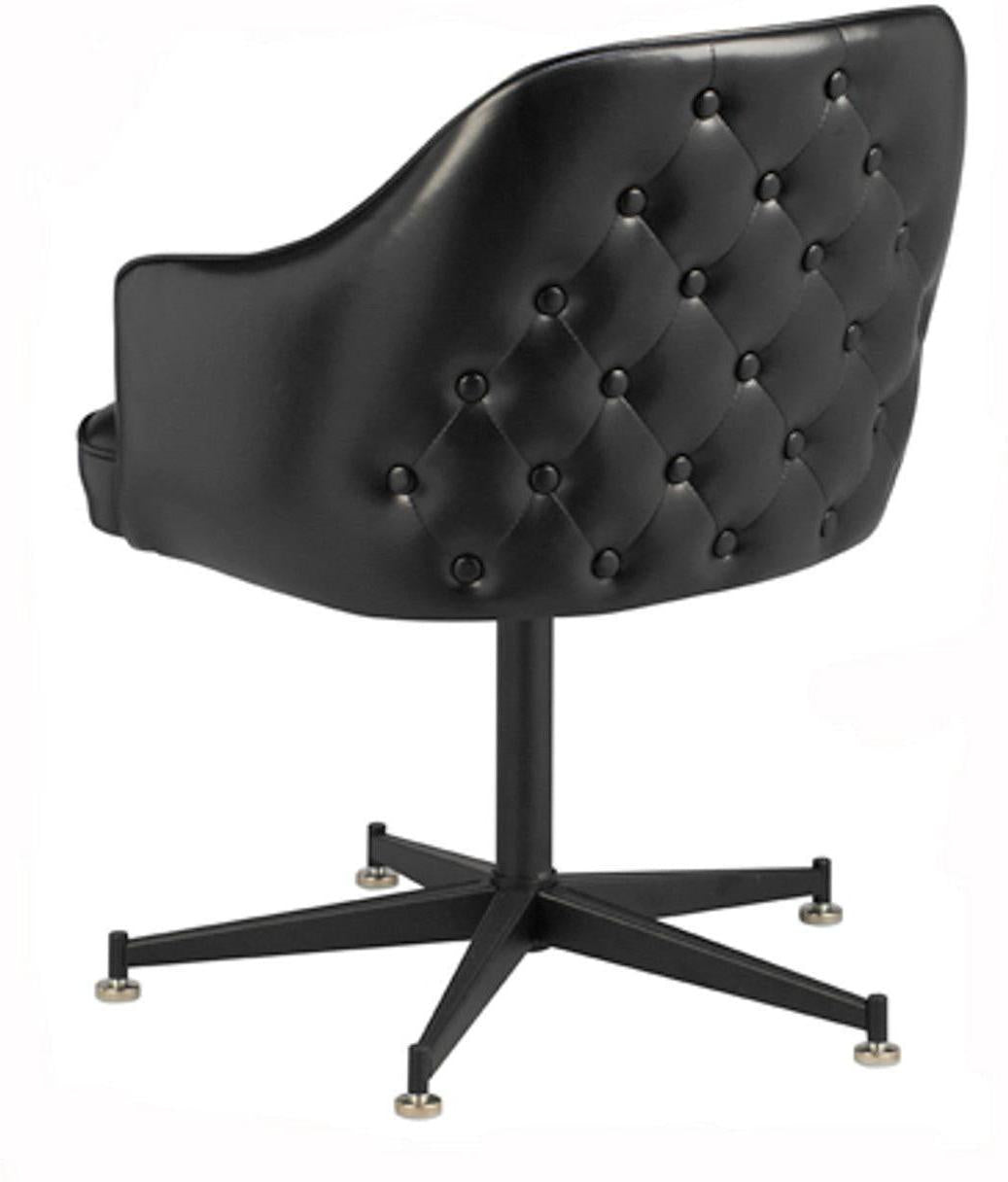 Button Tufted Upholstered Office Chair with Legs