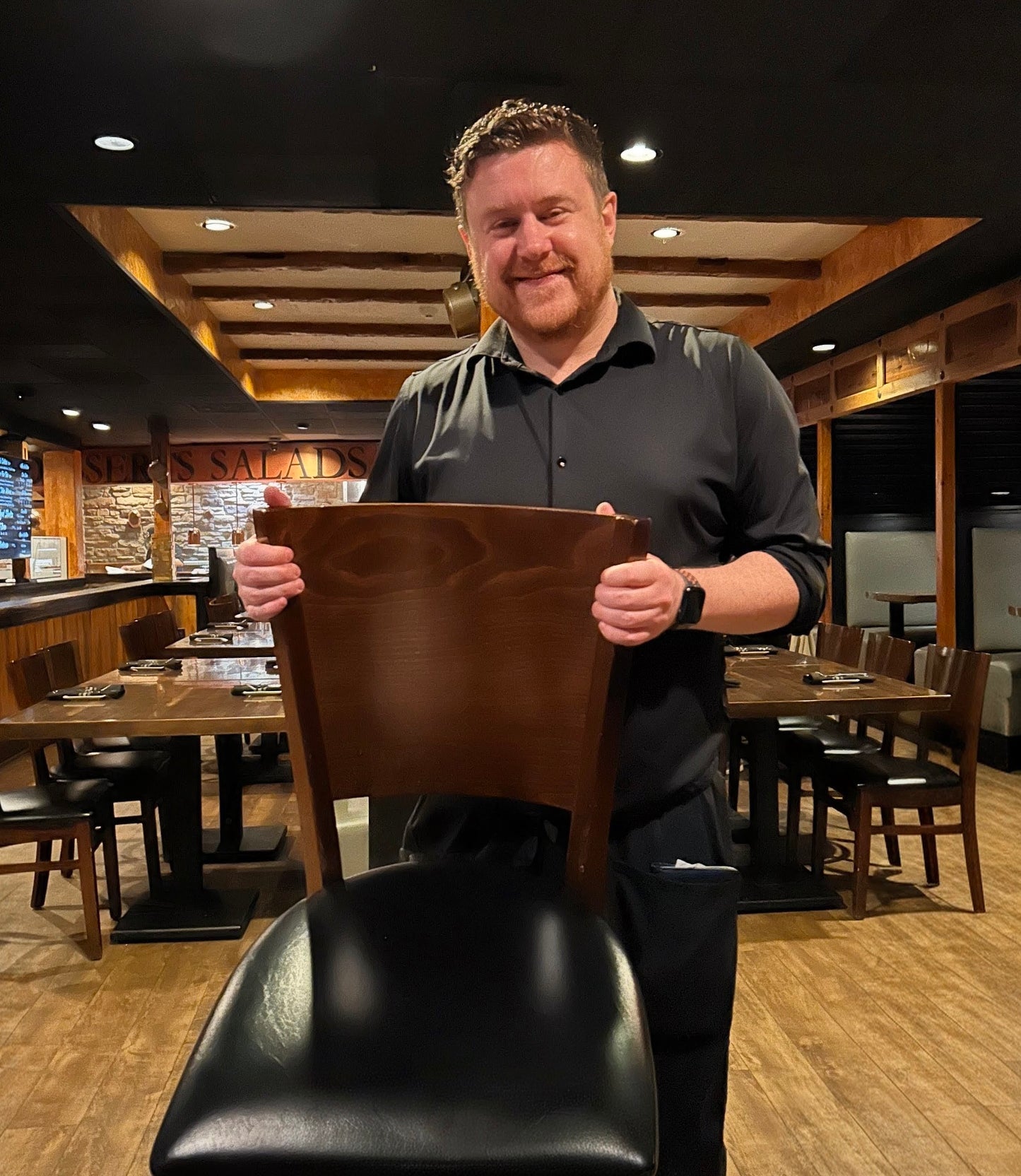 Premium Joshua Wood Restaurant Dining Chair