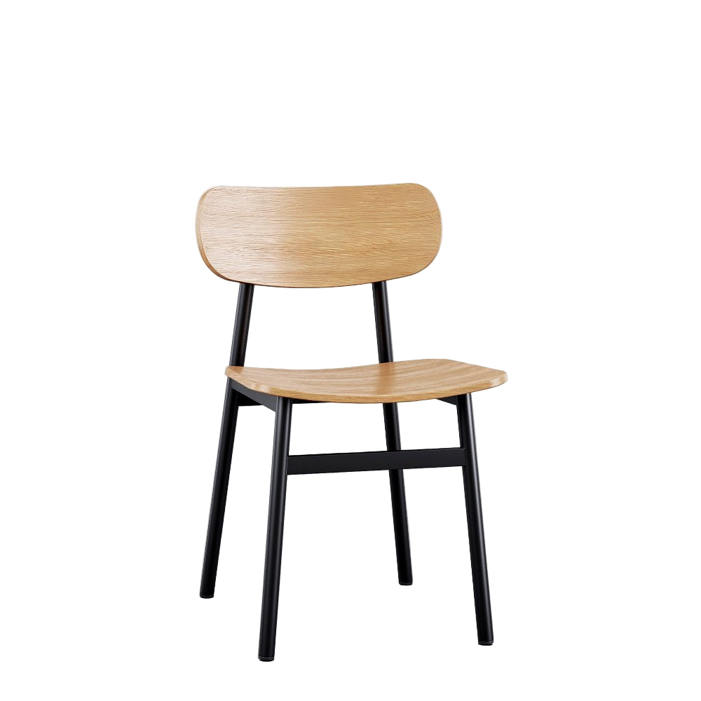 Ojai Wood Seat Side Chair with Metal Frame