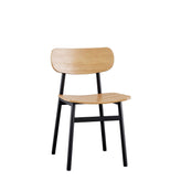 Ojai Wood Seat Side Chair with Metal Frame