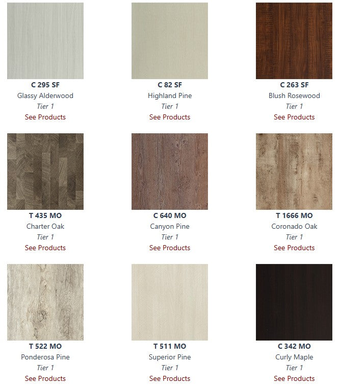 Retro Rippled T-Mold Edge Laminate Table Tops