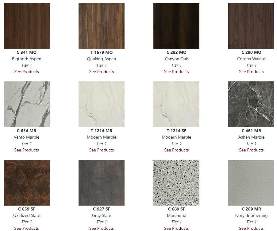 Retro Rippled T-Mold Edge Laminate Table Tops