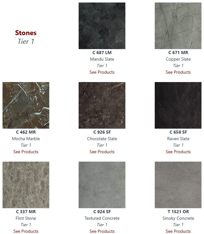 Retro Rippled T-Mold Edge Laminate Table Tops