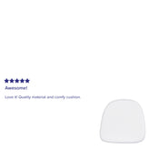 August Kids Soft White Fabric Chiavari Chair Cushion