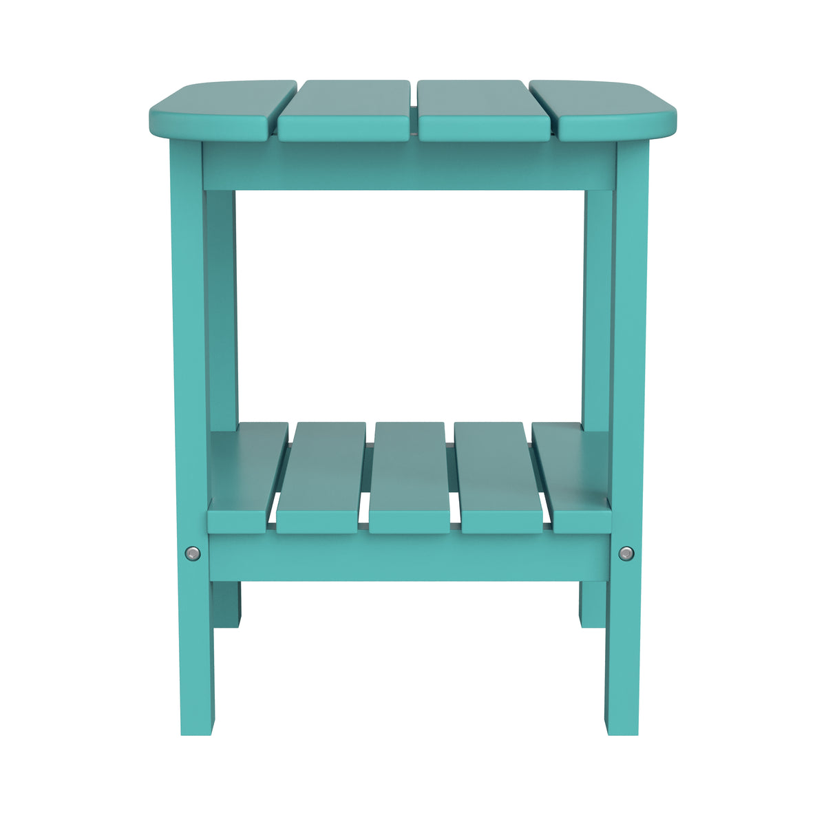 Newport HDPE 2-Tier Adirondack Side Table - All-Weather - Indoor/Outdoor Blue