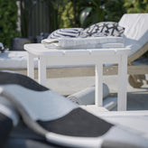 Newport HDPE 2-Tier Adirondack Side Table - All-Weather - Indoor/Outdoor White