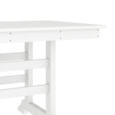 Tolleson Commercial 7 Piece Adirondack Dining Set with 72" Rectangle Indoor/Outdoor Recycled HDPE Table and 6 Chairs with Cupholders in White