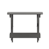 Halifax Outdoor Folding Side Table, Portable All-Weather HDPE Adirondack Side Table in Gray