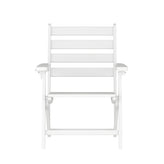 Tolleson Commercial Grade Adirondack Dining Chair with Fold Out Cup Holder, Weather Resistant Recycled HDPE Adirondack Chair in White