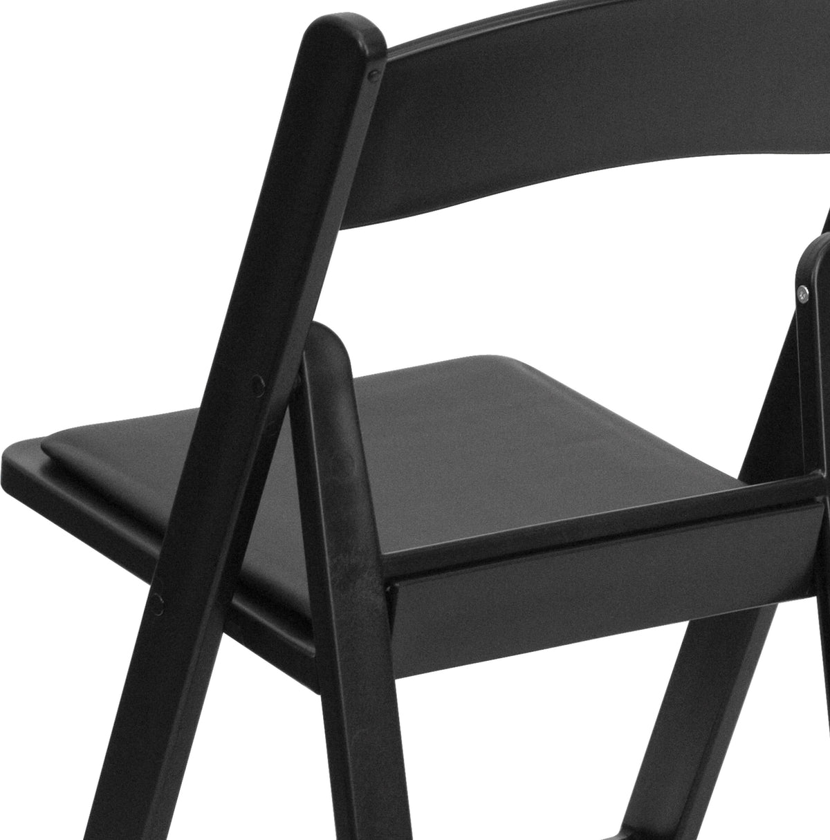 Hercules Folding Chair - Black Resin - 2 Pack 800LB Weight Capacity Comfortable Event Chair - Light Weight Folding Chair