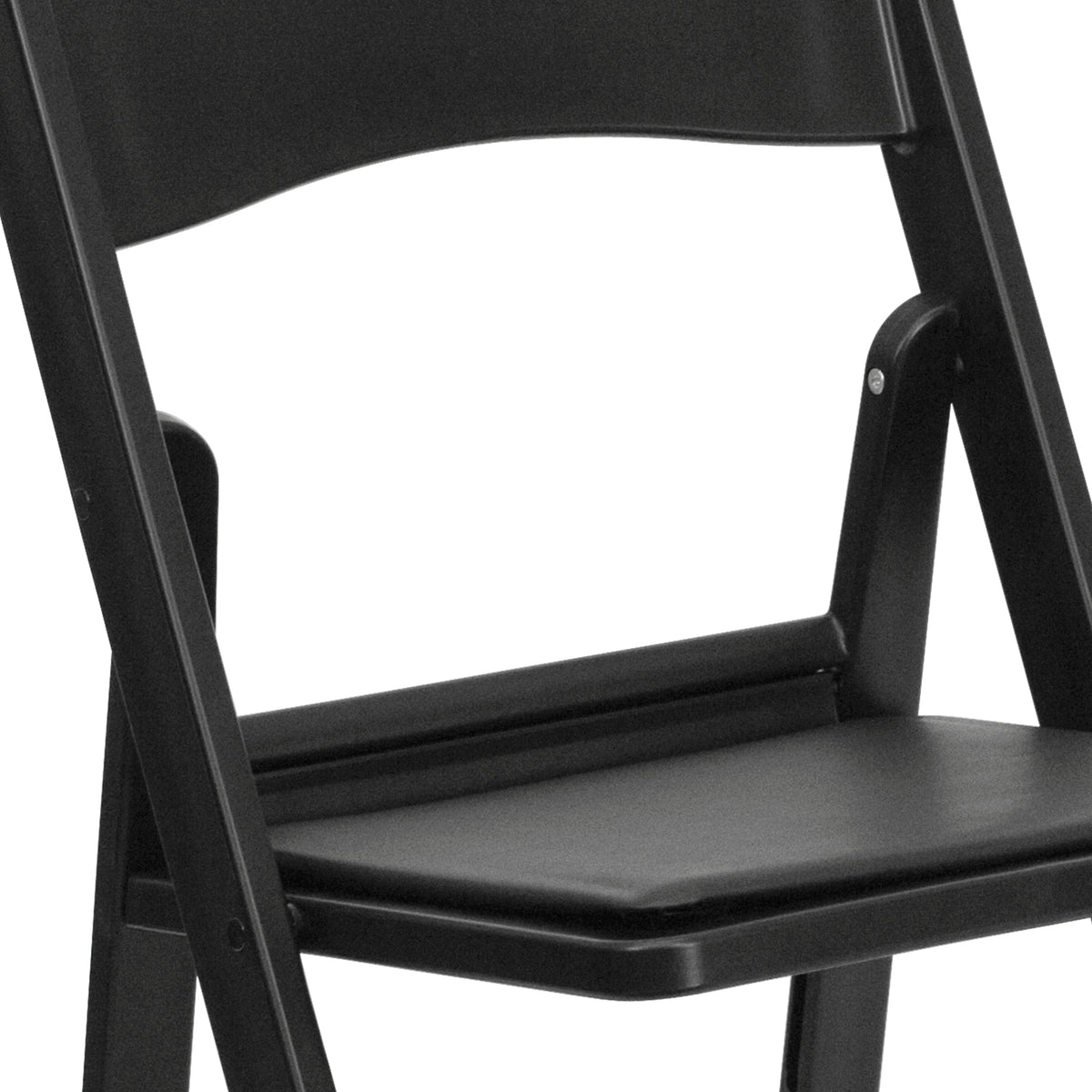 Hercules Folding Chair - Black Resin - 2 Pack 800LB Weight Capacity Comfortable Event Chair - Light Weight Folding Chair