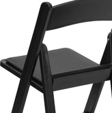 Hercules Folding Chair - Black Resin - 2 Pack 800LB Weight Capacity Comfortable Event Chair - Light Weight Folding Chair