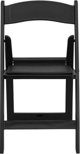 Hercules Folding Chair - Black Resin - 2 Pack 800LB Weight Capacity Comfortable Event Chair - Light Weight Folding Chair