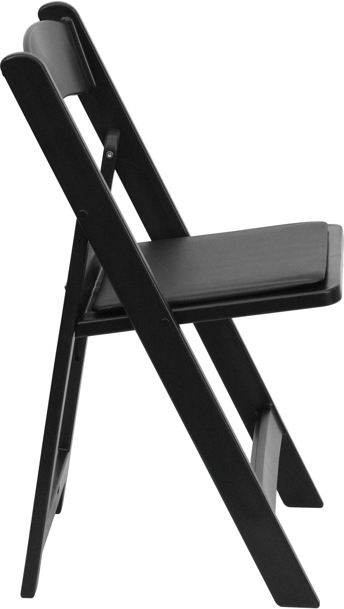 Hercules Folding Chair - Black Resin - 2 Pack 800LB Weight Capacity Comfortable Event Chair - Light Weight Folding Chair
