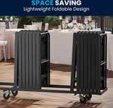Hercules Folding Chair - Black Resin - 2 Pack 800LB Weight Capacity Comfortable Event Chair - Light Weight Folding Chair