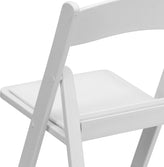 Hercules Folding Chair - White Resin - 2 Pack 800LB Weight Capacity Comfortable Event Chair - Light Weight Folding Chair