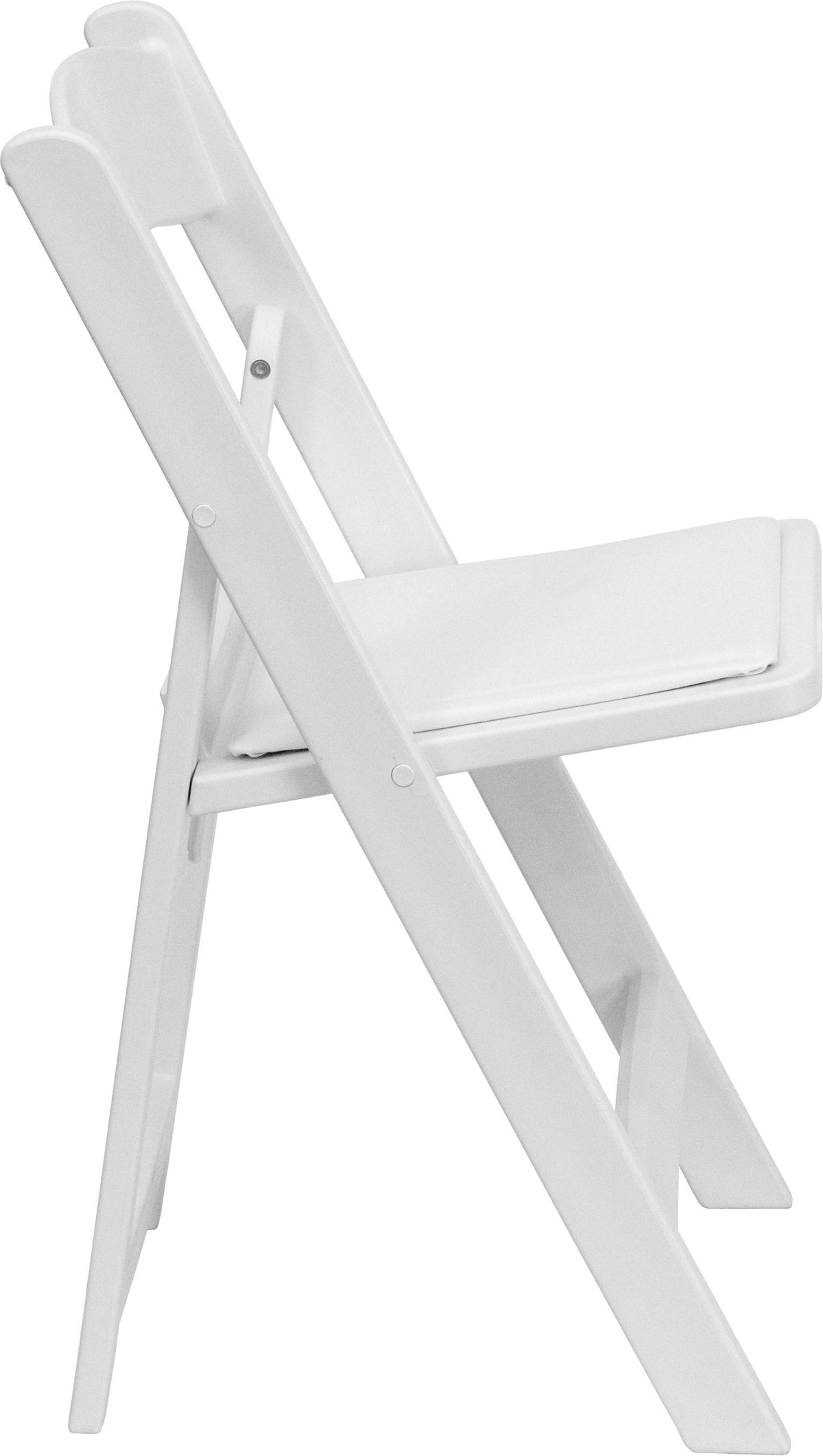 Hercules Folding Chair - White Resin - 2 Pack 800LB Weight Capacity Comfortable Event Chair - Light Weight Folding Chair