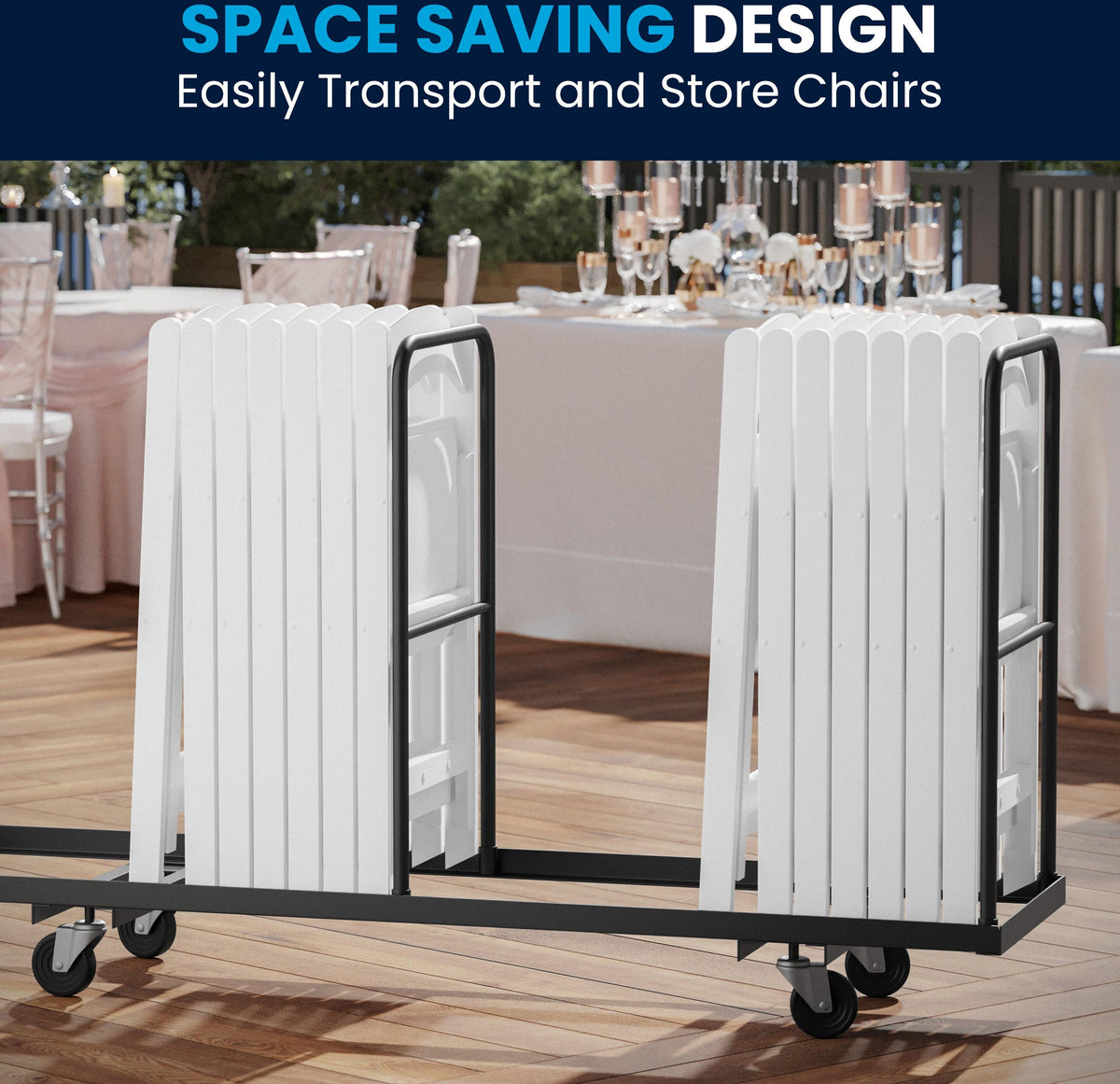 Hercules Folding Chair - White Resin - 2 Pack 800LB Weight Capacity Comfortable Event Chair - Light Weight Folding Chair