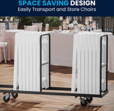 Hercules Folding Chair - White Resin - 2 Pack 800LB Weight Capacity Comfortable Event Chair - Light Weight Folding Chair