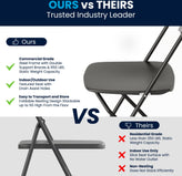 Hercules Series Plastic Folding Chair Black - 2 Pack 650LB Weight Capacity Comfortable Event Chair-Lightweight Folding Chair