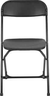 Hercules Series Plastic Folding Chair Black - 2 Pack 650LB Weight Capacity Comfortable Event Chair-Lightweight Folding Chair