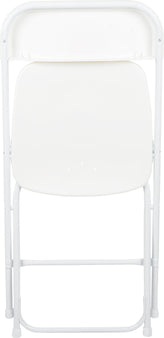 Hercules Series Plastic Folding Chair White - 2 Pack 650LB Weight Capacity Comfortable Event Chair-Lightweight Folding Chair