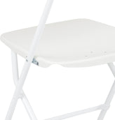Hercules Series Plastic Folding Chair White - 2 Pack 650LB Weight Capacity Comfortable Event Chair-Lightweight Folding Chair