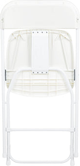 Hercules Series Plastic Folding Chair White - 2 Pack 650LB Weight Capacity Comfortable Event Chair-Lightweight Folding Chair