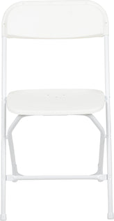 Hercules Series Plastic Folding Chair White - 2 Pack 650LB Weight Capacity Comfortable Event Chair-Lightweight Folding Chair