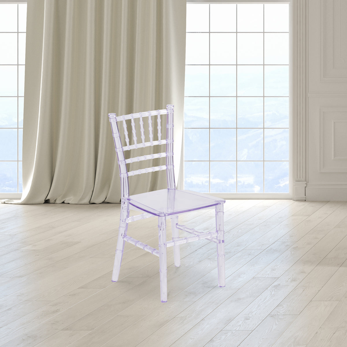 HERCULES Child Size Transparent Chiavari Chair – Durable Resin Kids Chair for Weddings, Parties & Everyday Use
