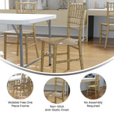 HERCULES Child Size Gold Chiavari Chair – Durable Resin Kids Chair for Weddings, Parties & Everyday Use