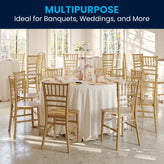 HERCULES Child Size Gold Chiavari Chair – Durable Resin Kids Chair for Weddings, Parties & Everyday Use